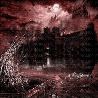 soave background animated gothic castle pink - GIF animate gratis