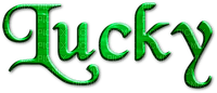 Lucky.Text.Green - zdarma png