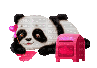 valentine panda by nataliplus - Darmowy animowany GIF