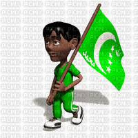 علم جزر القمر - Бесплатни анимирани ГИФ