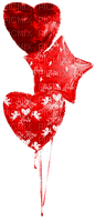 Balloons.Hearts.Star.White.Red - kostenlos png