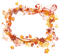 Kaz_Creations Autumn Fall Leaves Leafs Background Frame - zadarmo png