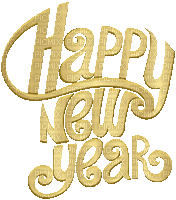 Happy new year text - Δωρεάν κινούμενο GIF