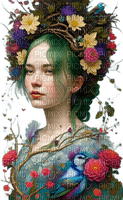 Цветочный женский образ - zdarma png