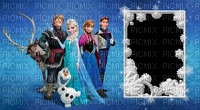 image encre bon anniversaire color effet  Frozen Disney cadre edited by me - PNG gratuit