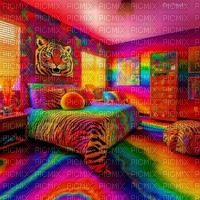 rainbow room fantasy background - фрее пнг