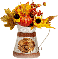 soave deco autumn flowers pumpkin thanksgiving - PNG gratuit