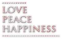 soave text love peace happiness pink - 免费PNG