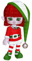 Kaz_Creations Dolls Cookie Elfs Red and Green Christmas - PNG gratuit