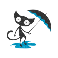 shadow cat with umbrella - png grátis