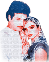 soave bollywood actor couple blue orange - PNG gratuit