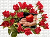 róże i serce - PNG gratuit