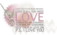 Wordart Love Flower Grass Heart Paint - gratis png