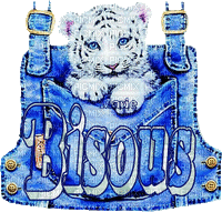 bisous tigre - Бесплатный анимированный гифка