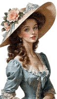 Женщина в шляпе винтаж - kostenlos png