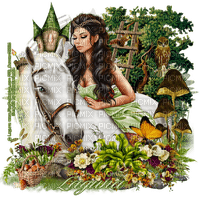 MUJER Y CABALLO - png gratis