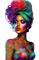 Красочный портрет - ücretsiz png