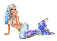 mermaid blue bp - darmowe png