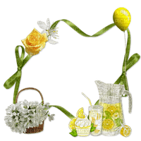 dolceluna lemon frame cluster scrap summer - png gratuito