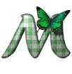 Gif lettre papillon -M- - Безплатен анимиран GIF