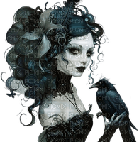gothic woman black - nemokama png