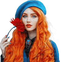 Девушка с рыжими волосами - безплатен png