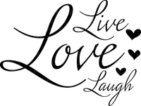 Kaz_Creations Logo Text Live Love Laugh - gratis png