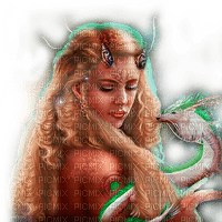 Y.A.M._Fantasy woman with dragon