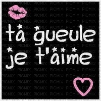 Ta gueule je t'aime ♥ - Free PNG