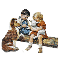niños boregito y perro  dubravka4 - png gratuito