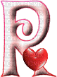 Kaz_Creations Alphabets With Heart Pink Colours Letter R