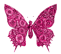 Steampunk.Butterfly.Pink - By KittyKatLuv65 - Gratis animeret GIF