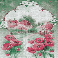 soave background animated vintage spring postcard - Gratis geanimeerde GIF