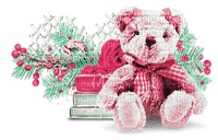 soave deco christmas branch bear deco toy - 免费PNG