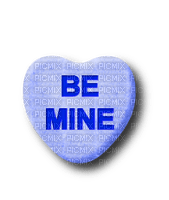 Be Mine.Candy.Heart.Blue - gratis png