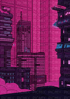 fond,city,Cyber, techno, gif animation,Adam64 - Бесплатный анимированный гифка