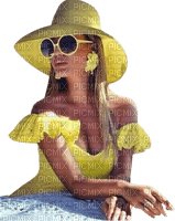 Femme en jaune - 免费PNG
