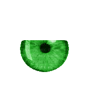 Half Eyes, Green, Gif, Animation - JitterBugGirl