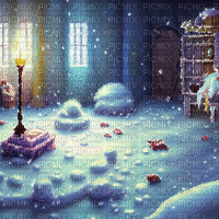 kikkapink animated background winter room - Ilmainen animoitu GIF
