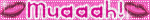 pink muaaah kiss blinkie - Free animated GIF