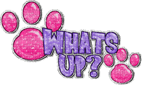 whats up glitter text - Gratis geanimeerde GIF