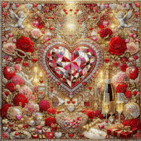 valentines animated background hearts - Zdarma animovaný GIF