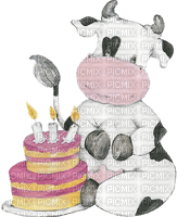 kikkapink deco scrap birthday cake cow - darmowe png