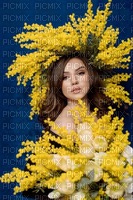 Donna con mimose - Free PNG