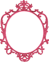 pink frame mirror - Free PNG