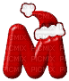 Kathleen Reynolds Alphabets Colours Santa Hat Letter M - GIF animado gratis
