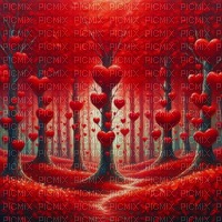 Red Hearts Forest - 無料png