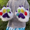 rainbow paw glove - Ilmainen animoitu GIF