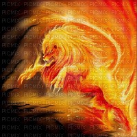 lion feu - zdarma png
