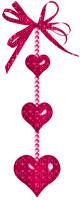 Hanging.Hearts.Pink - PNG gratuit